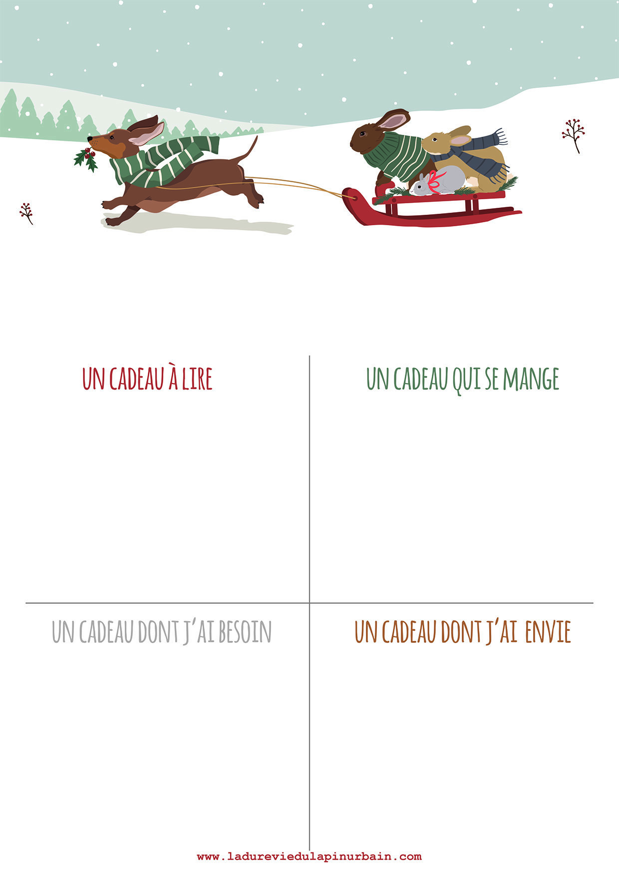 La dure vie du lapin urbain Lettre au Père Noël 2023